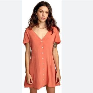 RVCA Women's Avery Woven Short Sleeve Dress